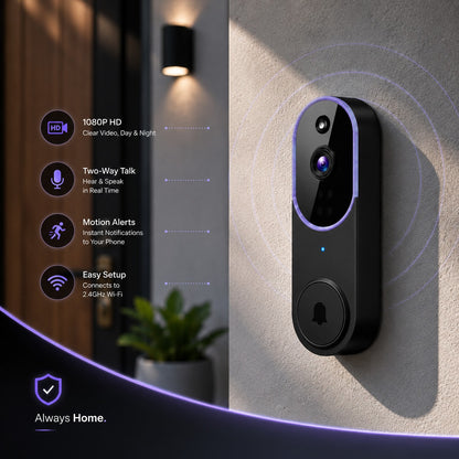 wireless smart video doorbell camera