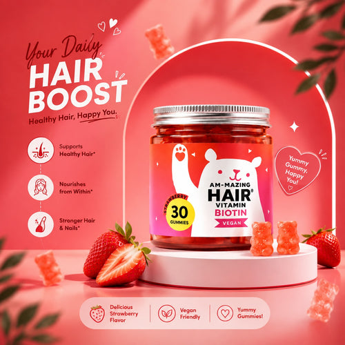 Biotin Gummies for Hair, Skin & Nails